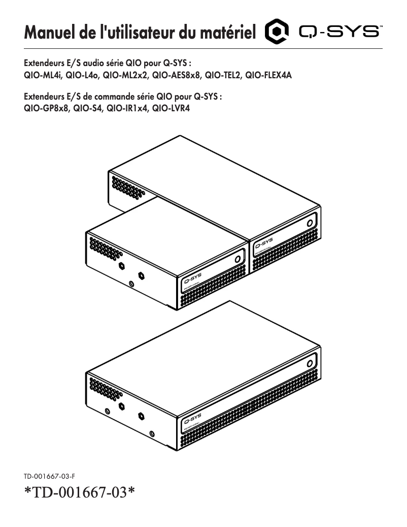 Page 1 de la notice Manuel utilisateur QSC QIO-ML4i