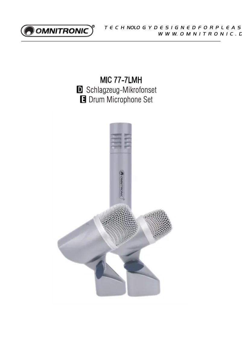 Page n°1 - Manuel utilisateur Omnitronic MIC 77-7LMH