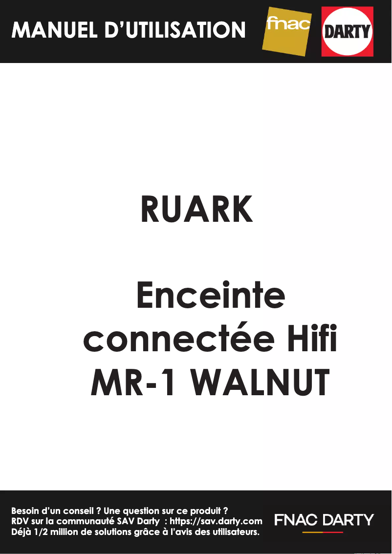 Image de la première page du manuel de l'appareil MR1