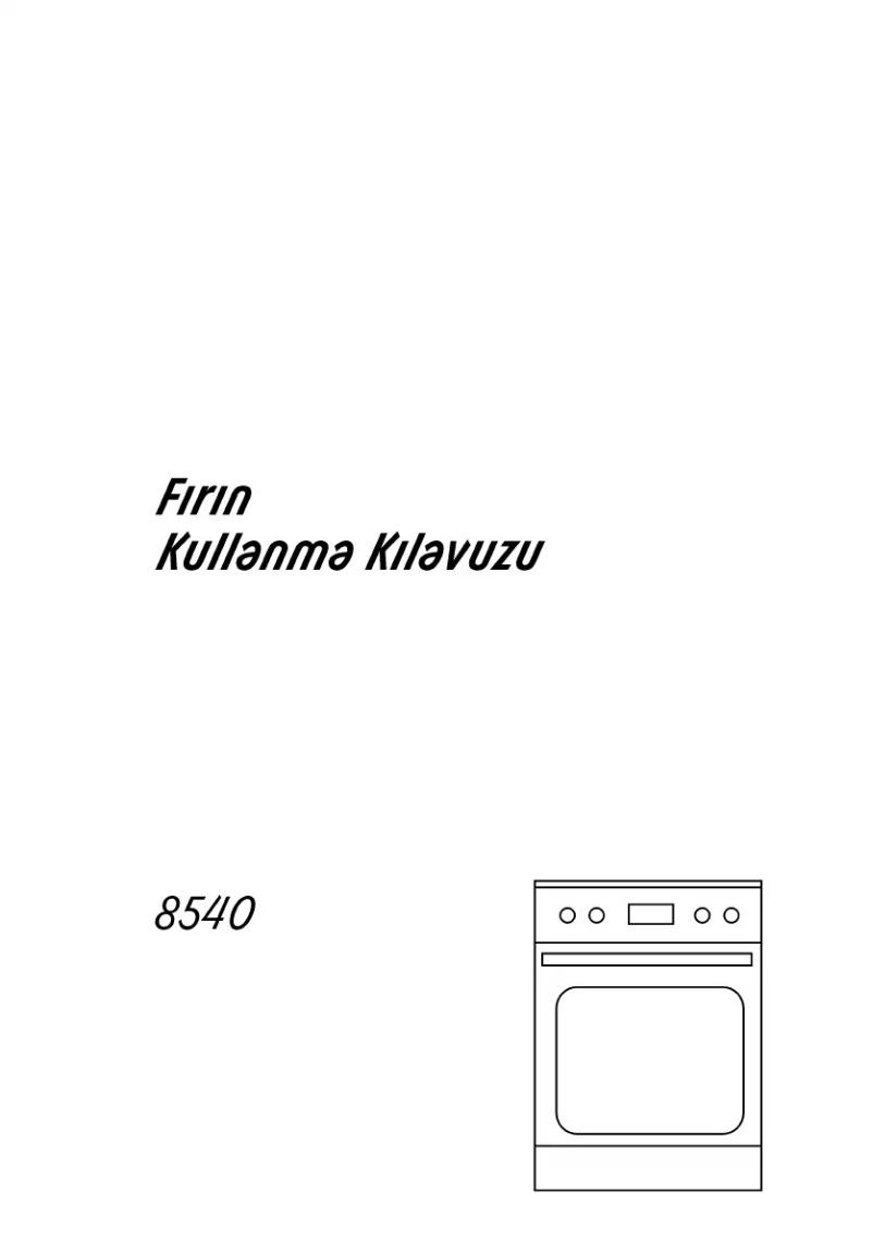 Page n°1 - Manuel utilisateur Arçelik 8540