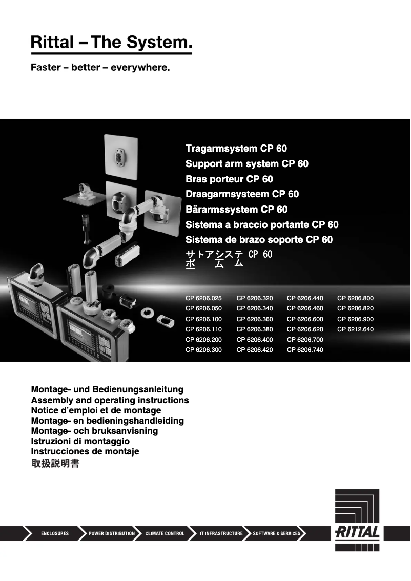 Page 1 de la notice Manuel utilisateur Rittal CP 60