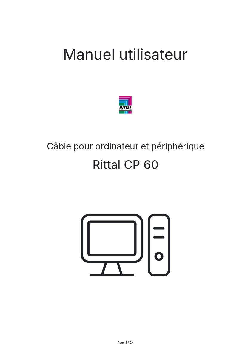 Page n°1 - Manuel utilisateur Rittal CP 60