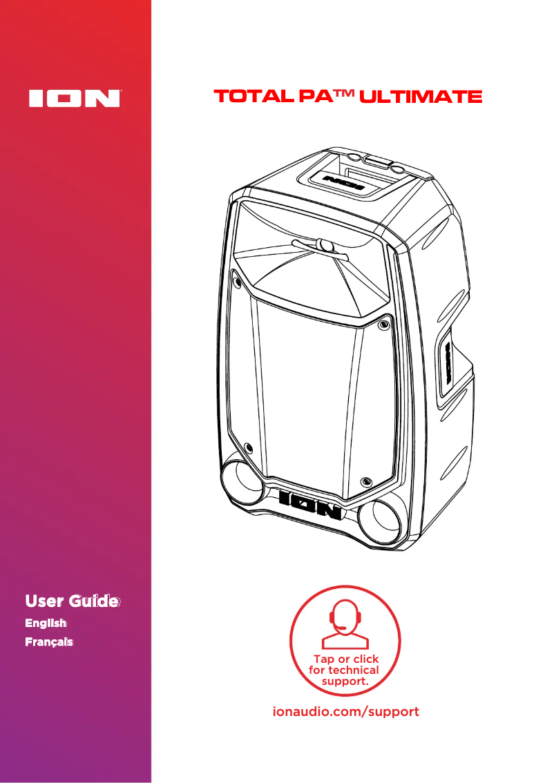 Page 1 de la notice Manuel utilisateur ION Total PA Ultimate
