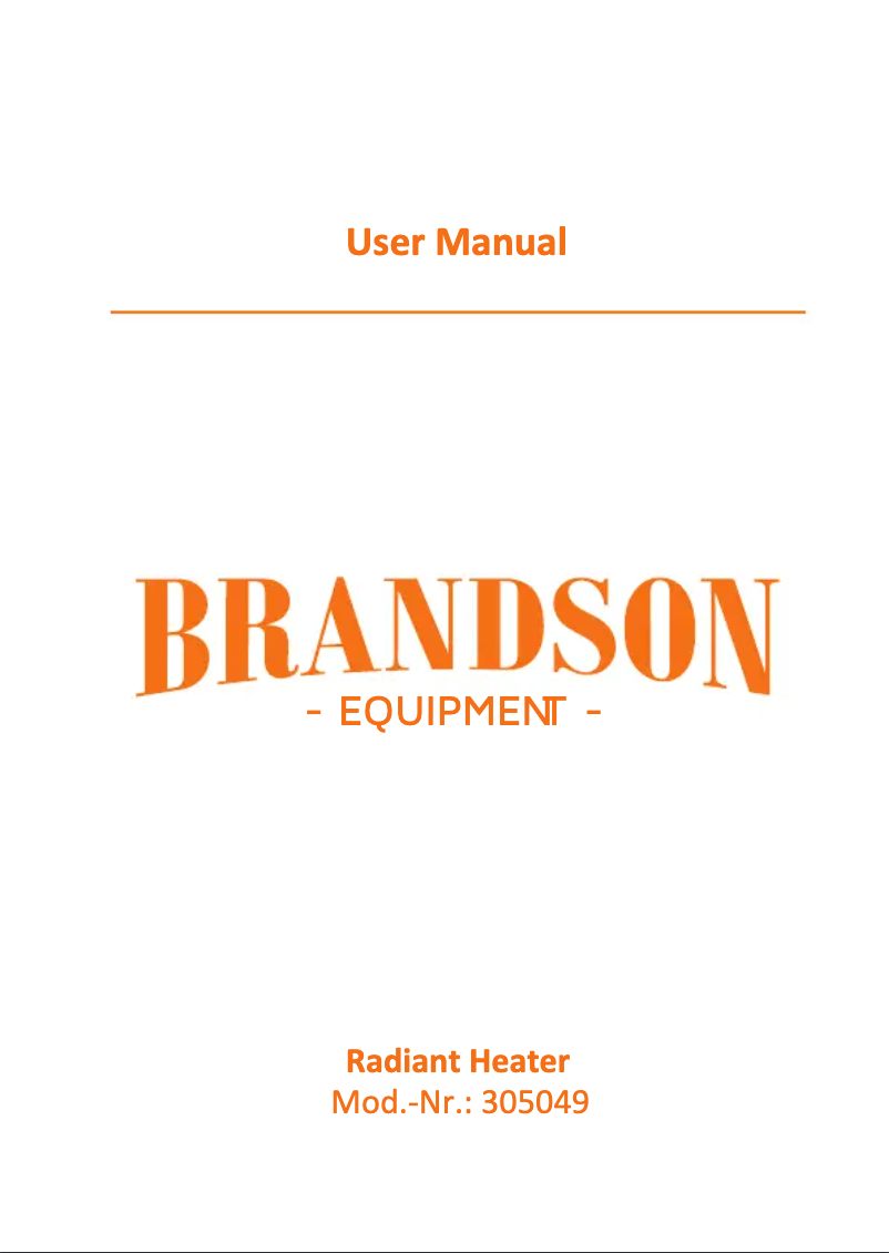 Page 1 de la notice Manuel utilisateur Brandson 305049