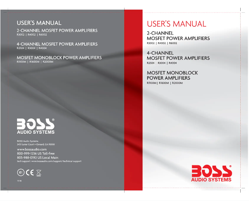 Page 1 de la notice Manuel utilisateur Boss R3002