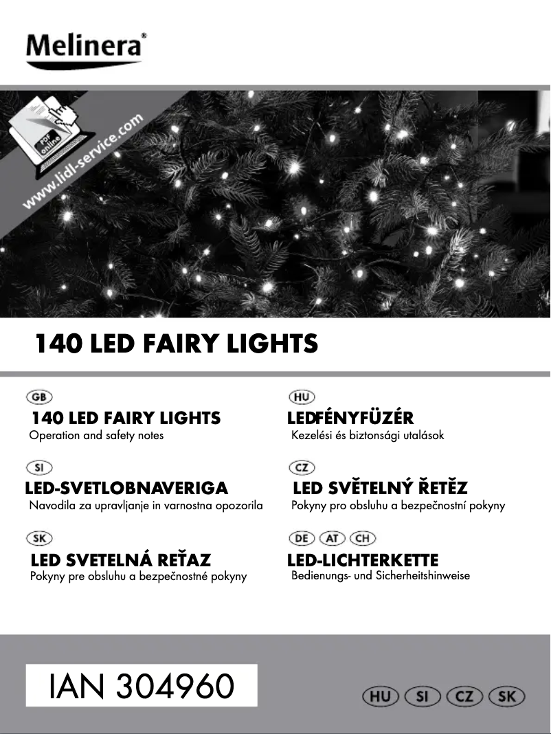 Page 1 de la notice Manuel utilisateur Melinera IAN 304954