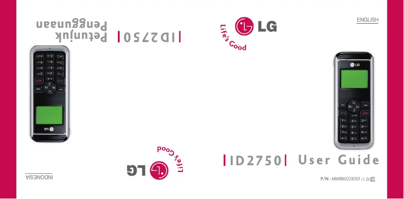 Page 1 de la notice Manuel utilisateur LG ID2750
