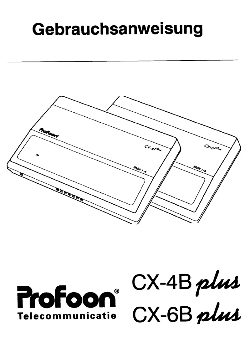 Page n°1 - Manuel utilisateur Profoon CX-4Bplus