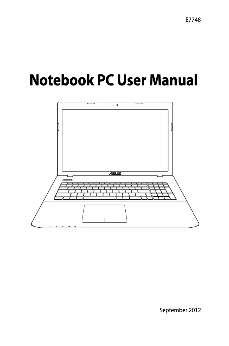 Page 1 de la notice Manuel utilisateur Asus X75VC-0107K2020M