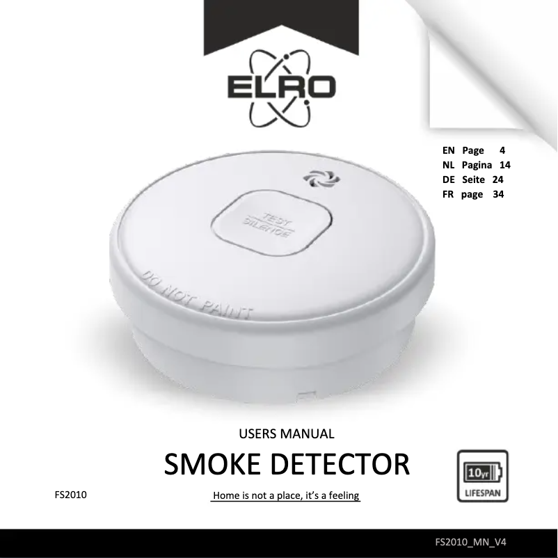 Page n°1 - Manuel utilisateur Elro FS2010