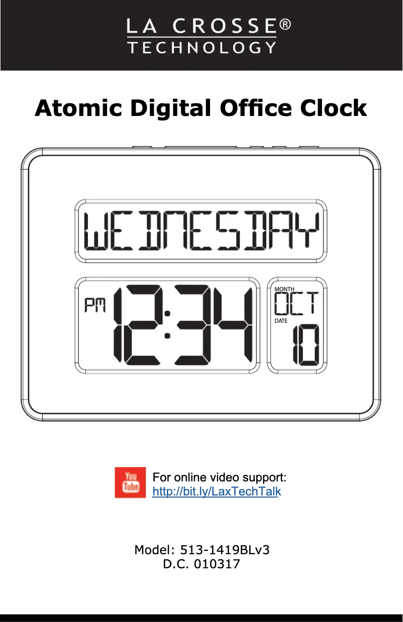 Image de la première page du manuel de l'appareil 513-1419BLV3