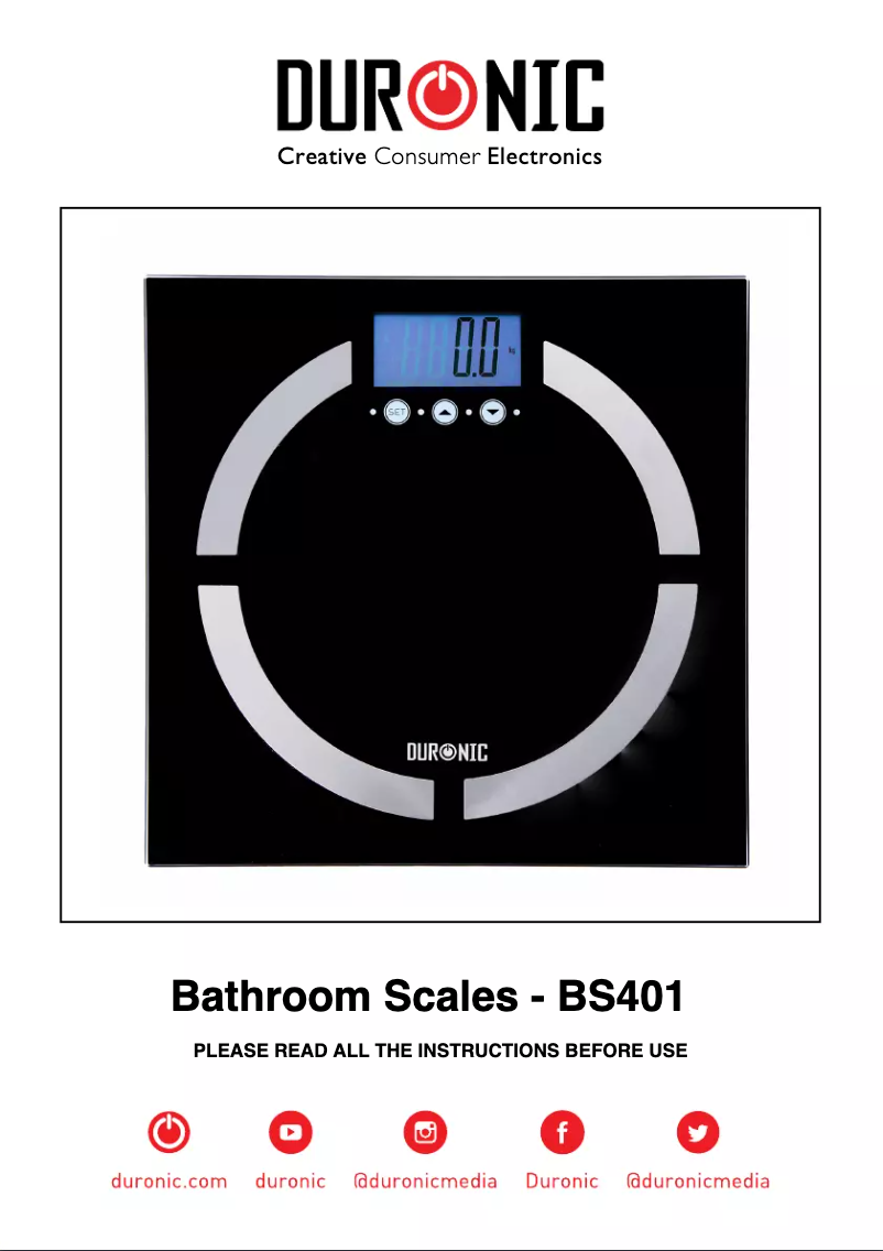 Page 1 de la notice Manuel utilisateur Duronic BS401