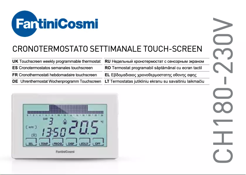 Page n°1 - Manuel utilisateur Fantini Cosmi Intellicomfort CH180-230V