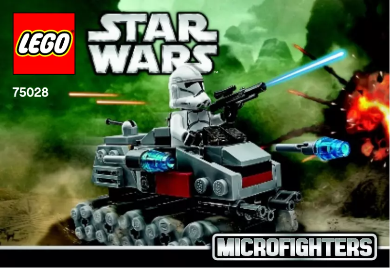 Page 1 de la notice Manuel utilisateur Lego Star Wars Clone Turbo Tank