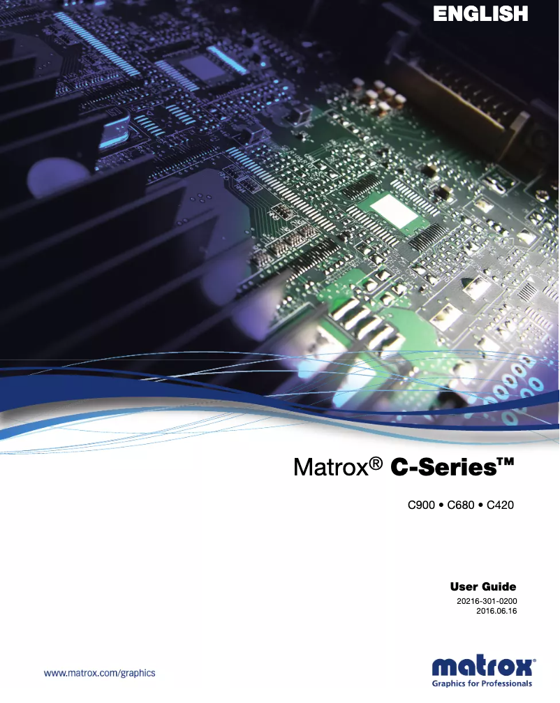 Page n°1 - Manuel utilisateur Matrox C420 LP PCIe x16