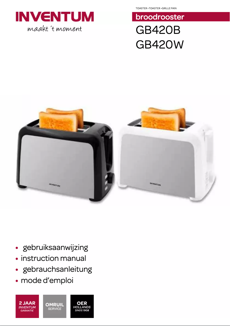 Image de la première page du manuel de l'appareil GB420B