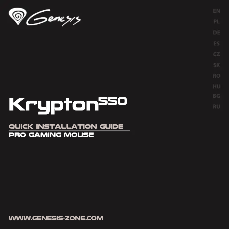 Página 1 del manual Manual de usuario Genesis Krypton 550