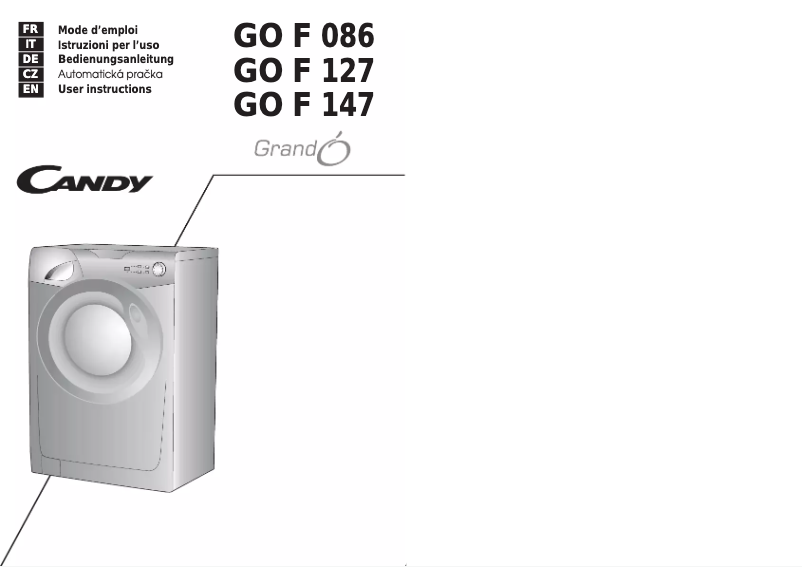 Image de la première page du manuel de l'appareil GO F 086