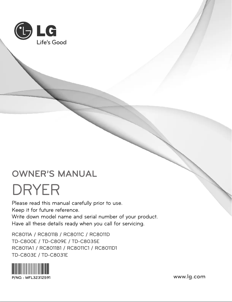 Image de la première page du manuel de l'appareil TD-C8031E