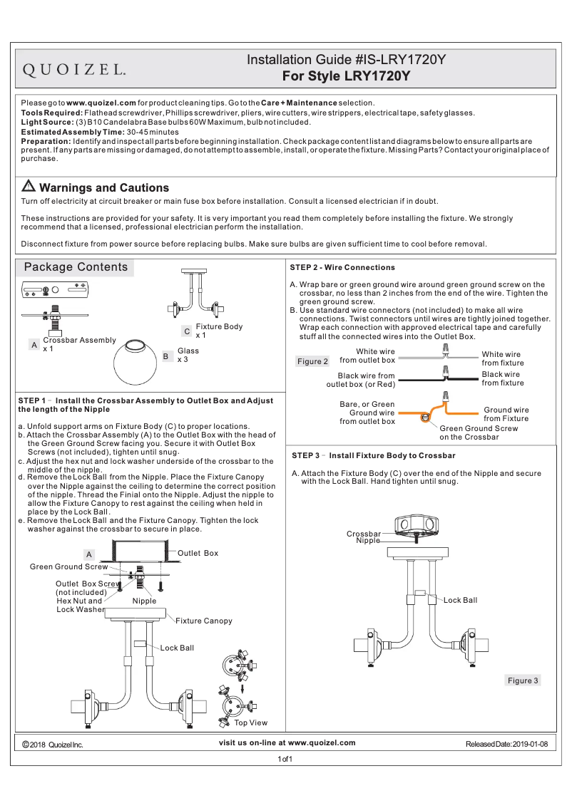 Image de la première page du manuel de l'appareil Landry LRY1720Y