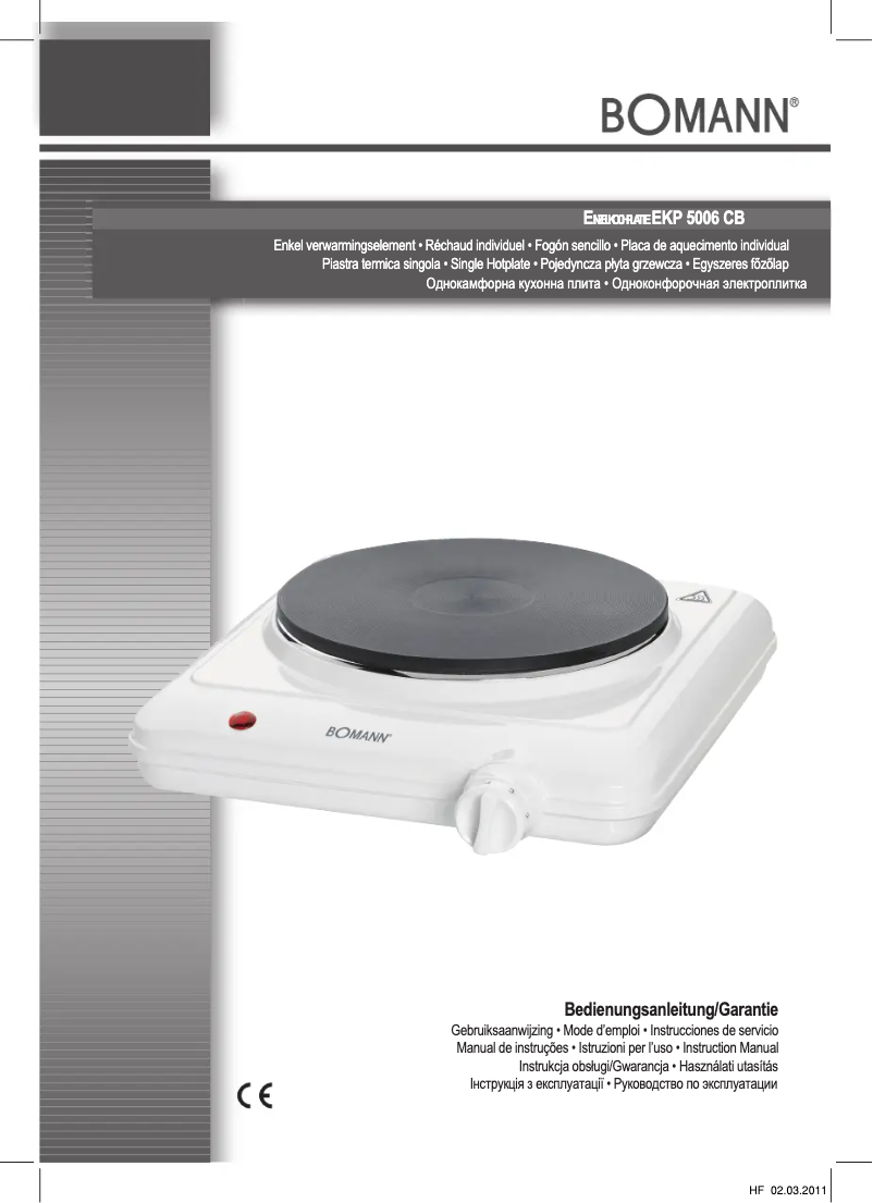 Page n°1 - Manuel utilisateur Bomann EKP 5006 CB