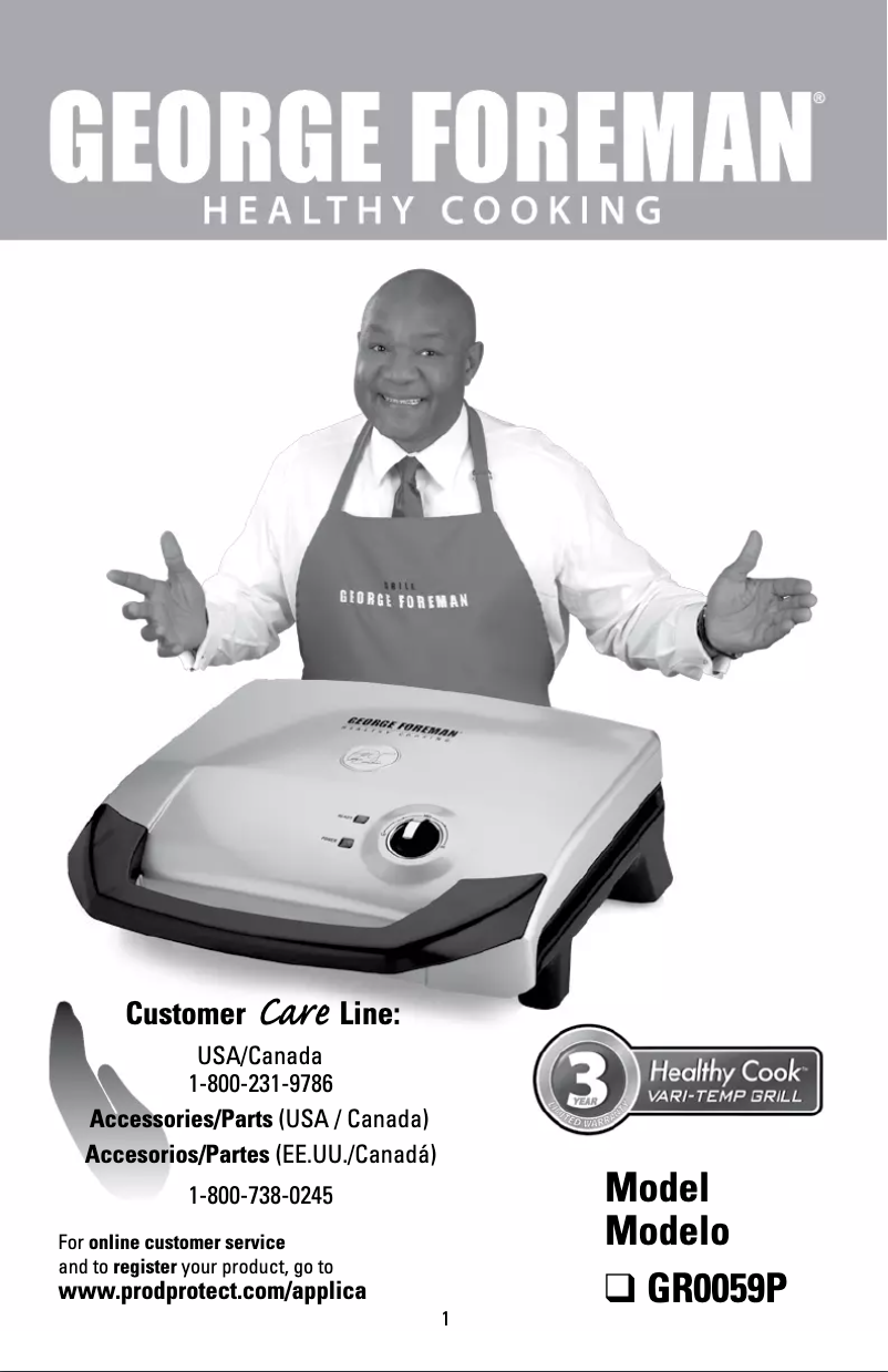 Image de la première page du manuel de l'appareil GR0059P