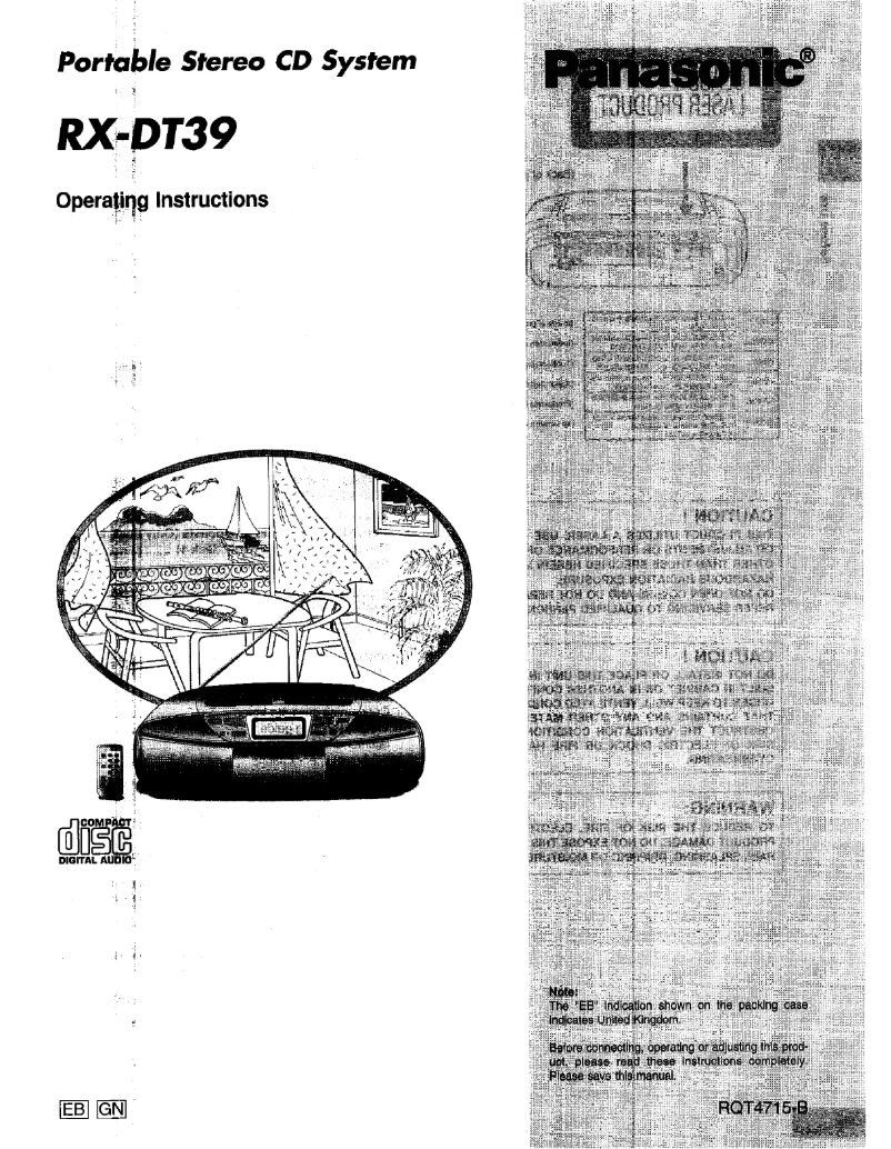 Image de la première page du manuel de l'appareil RX-DT39