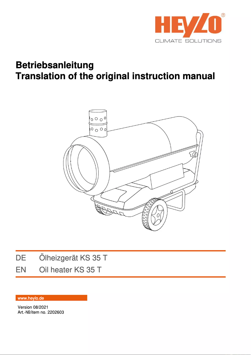 Page n°1 - Manuel utilisateur Heylo KS 35 T