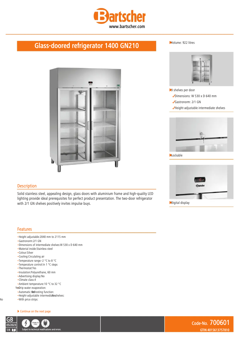 Image de la première page du manuel de l'appareil 700829