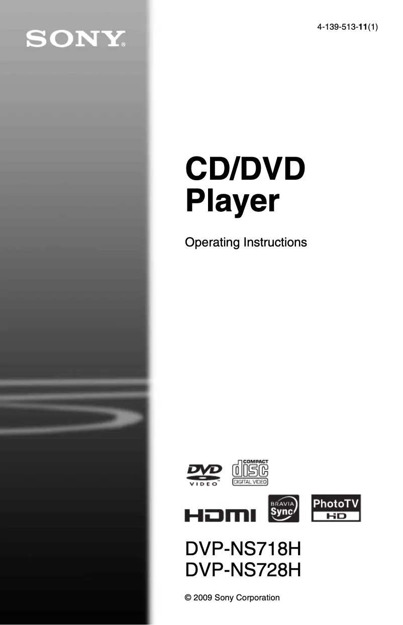 Page n°1 - Manuel utilisateur Sony DVP-NS728