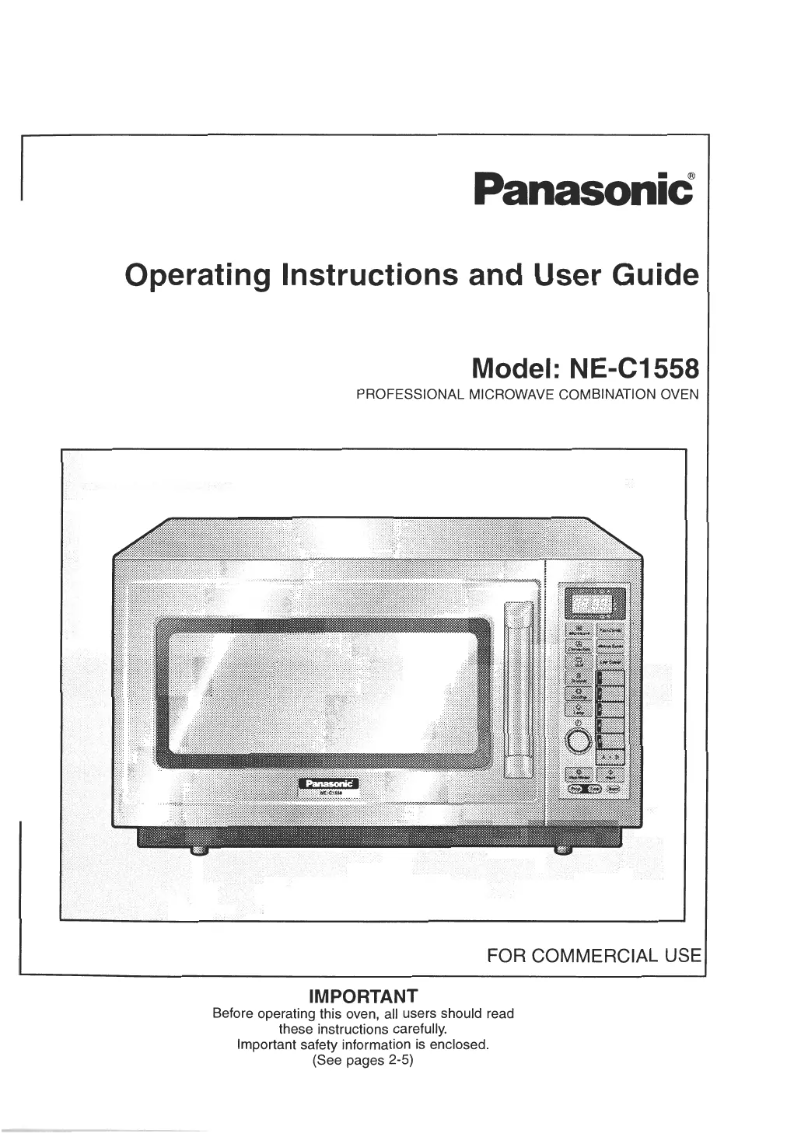 Página 1 del manual Manual de usuario Panasonic NE-C1558