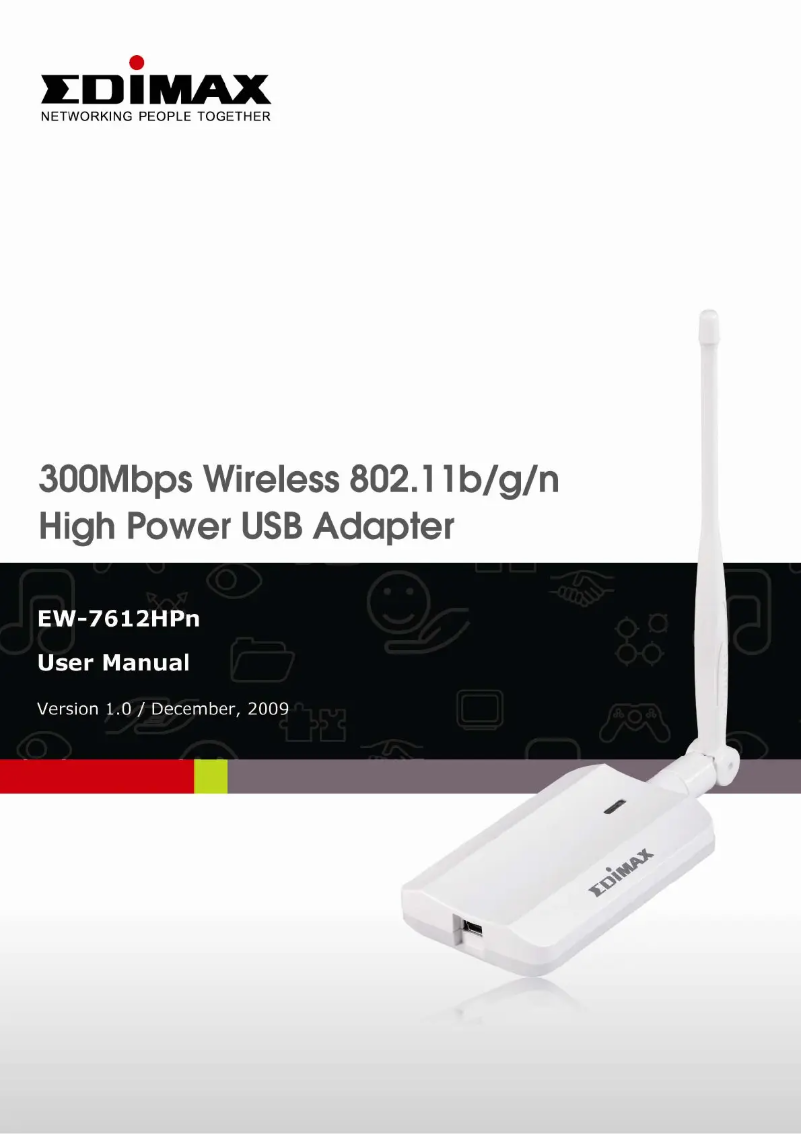 Page 1 de la notice Manuel utilisateur Edimax EW-7612HPn