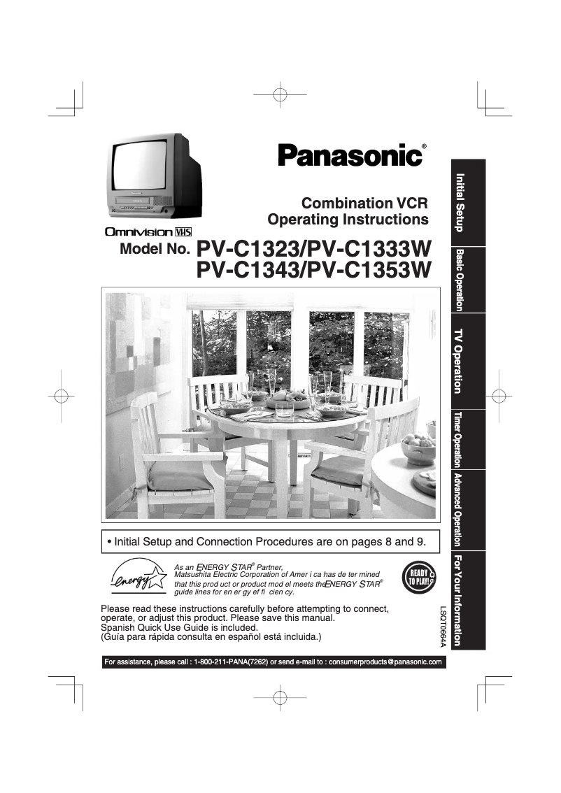 Page 1 de la notice Manuel utilisateur Panasonic PV-C1333W