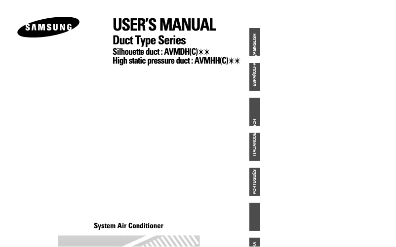 Page 1 de la notice Manuel utilisateur Samsung AVMHH140EA4