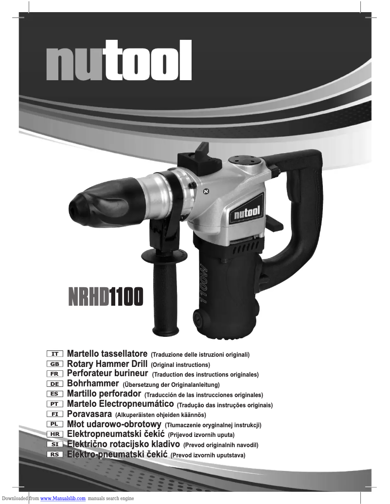 Page n°1 - Manuel utilisateur Nutool NRHD1100