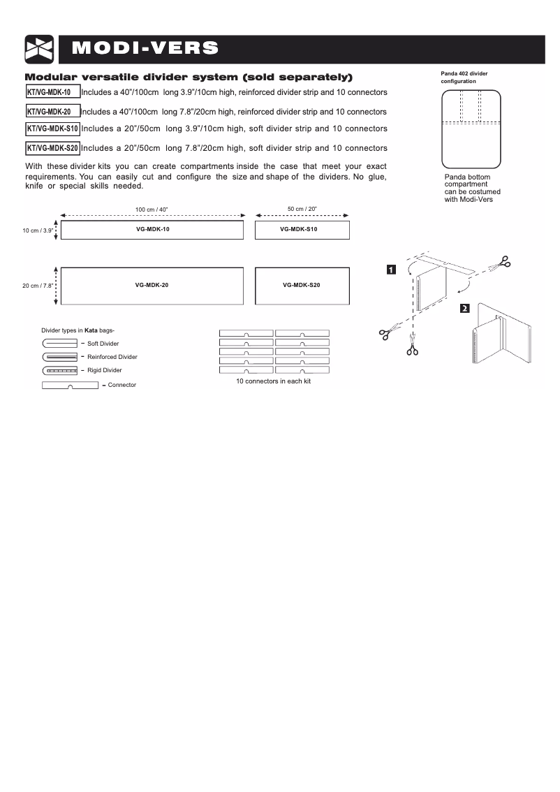 Image de la première page du manuel de l'appareil MODI-VERS KIT-S20