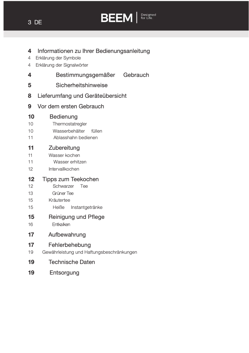 Image de la première page du manuel de l'appareil Odette