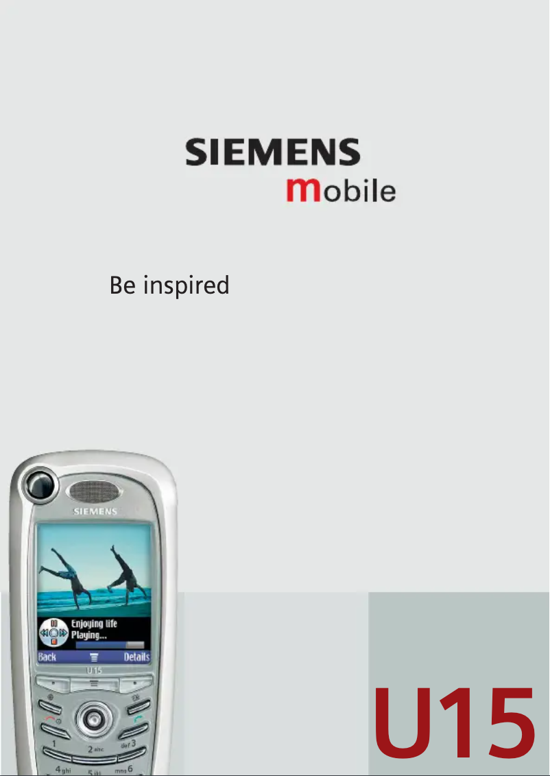 Image de la première page du manuel de l'appareil U15