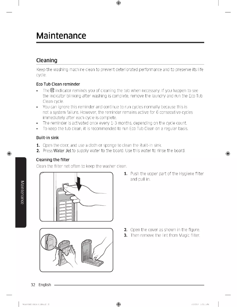 Page 1 de la notice Manuel utilisateur Samsung WA70M4000HP