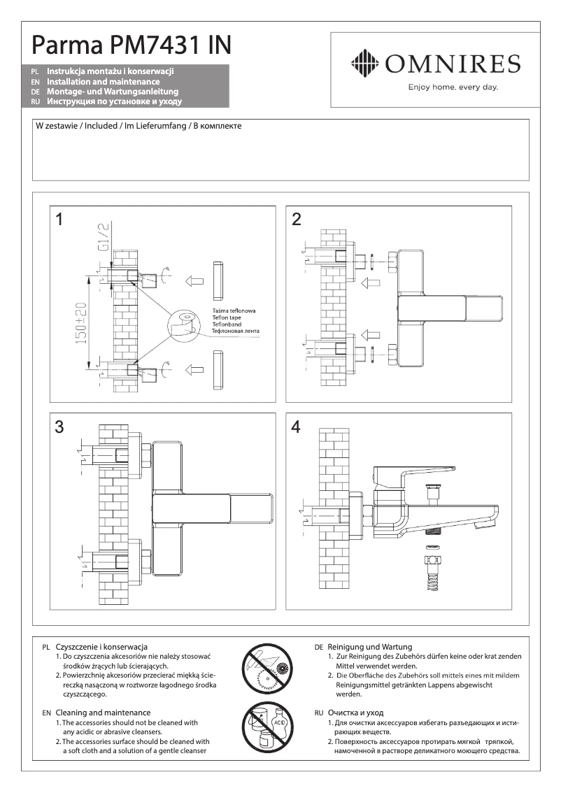 Página 1 del manual Manual de usuario Omnires Parma PM7431 IN