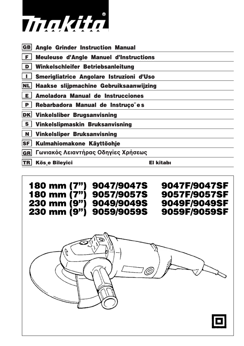 Página 1 del manual Manual de usuario Makita 9049