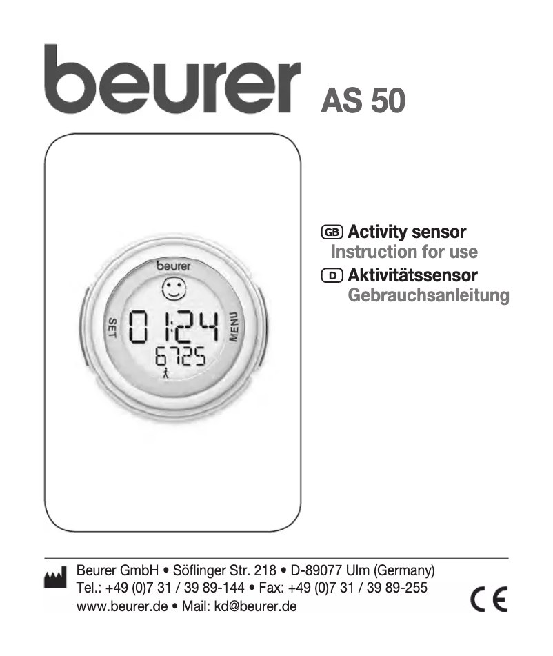 Page 1 de la notice Instructions / montage Beurer AS 50