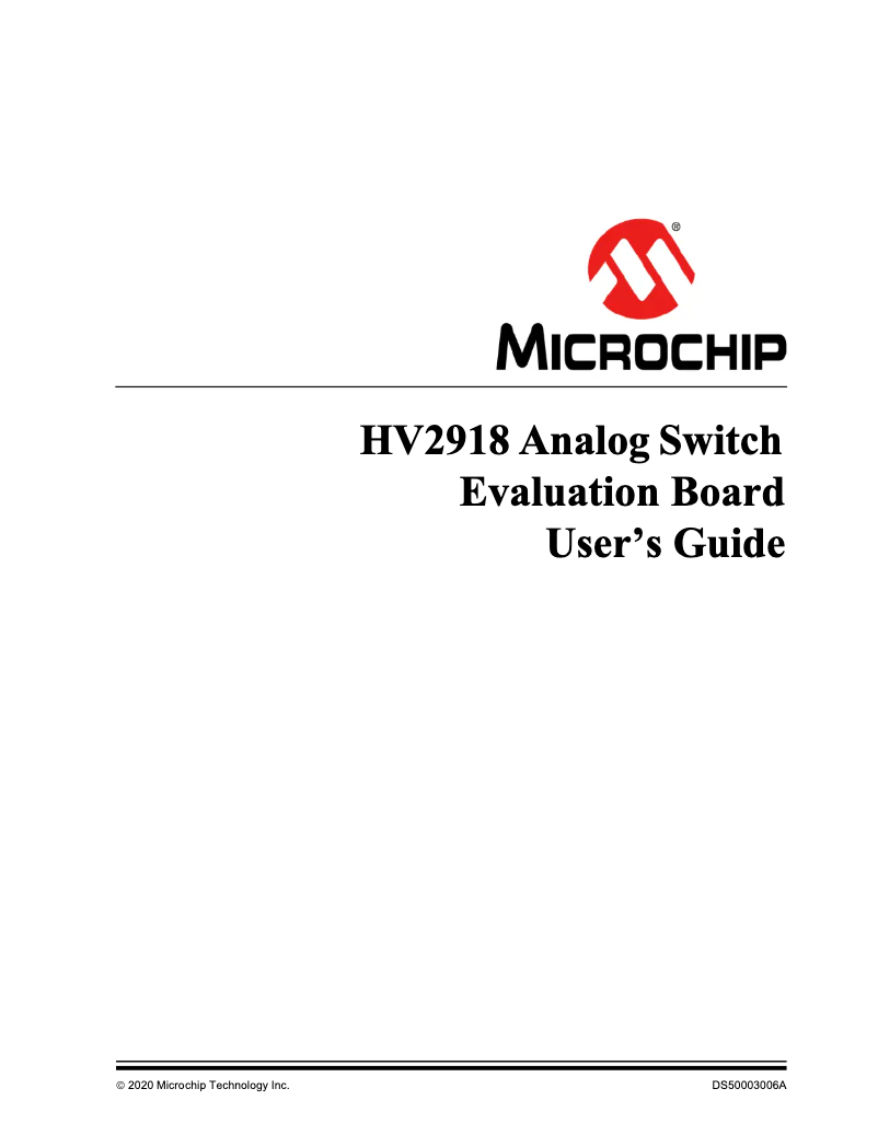 Página 1 del manual Manual de usuario Microchip HV2818