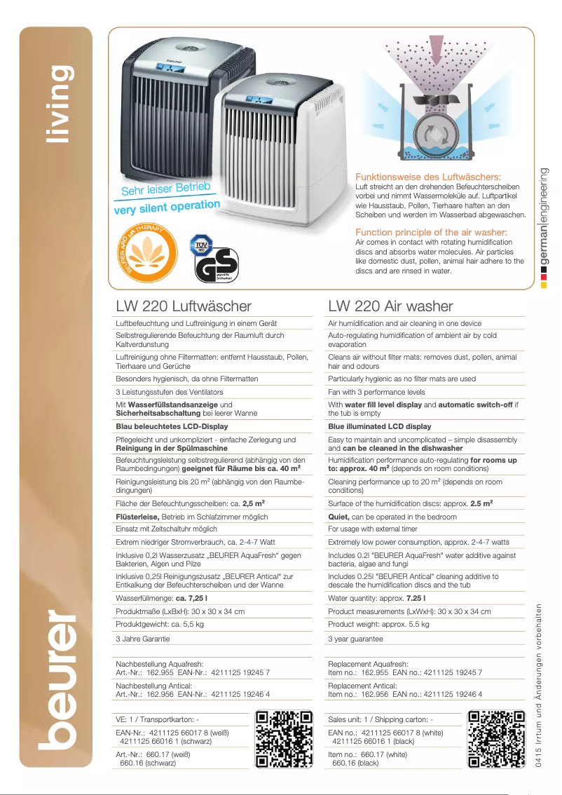 Image de la première page du manuel de l'appareil LW 220