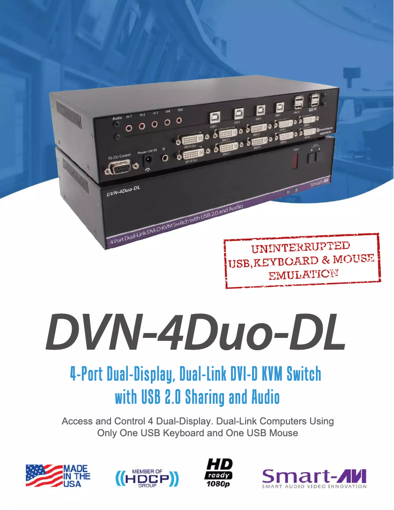 Page n°1 - Manuel utilisateur Smart-AVI DVN-4Duo-DLS