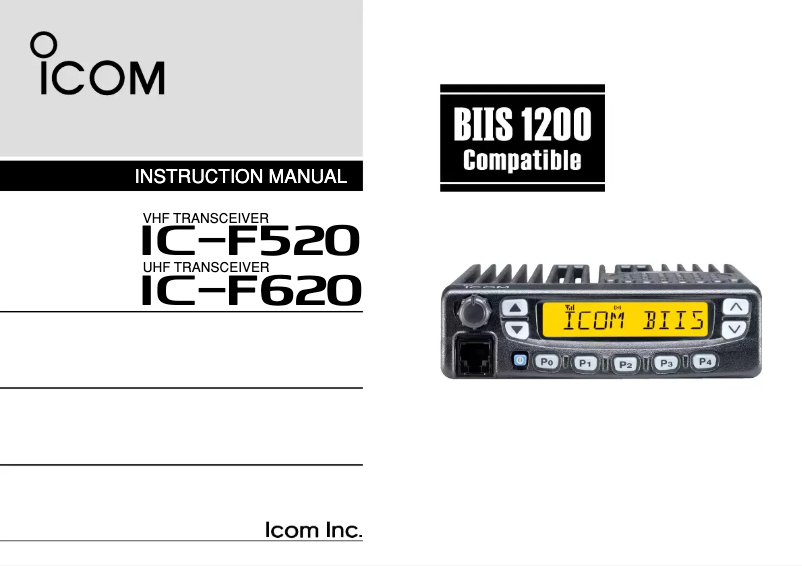 Page n°1 - Manuel utilisateur ICOM IC-F520