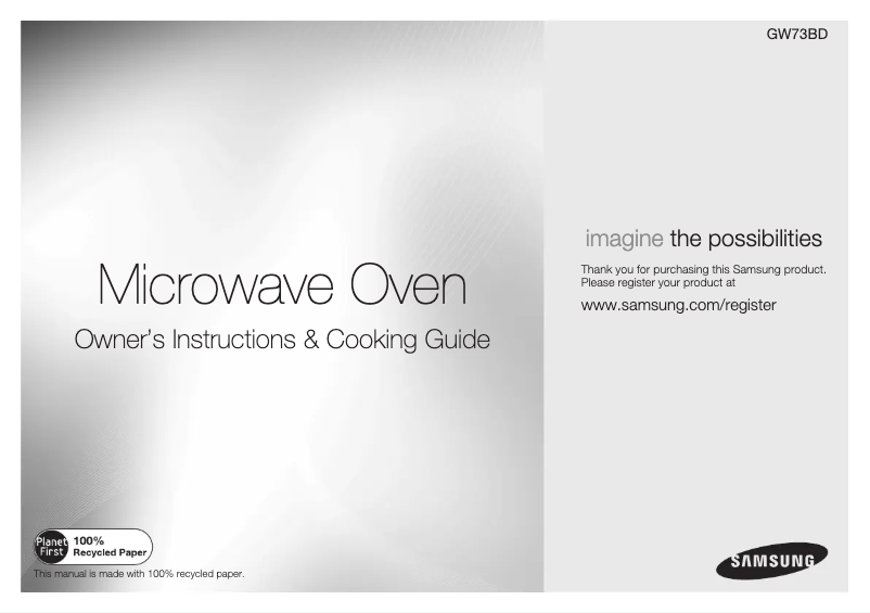 Imagen de la primera página del manual del dispositivo GW73BD