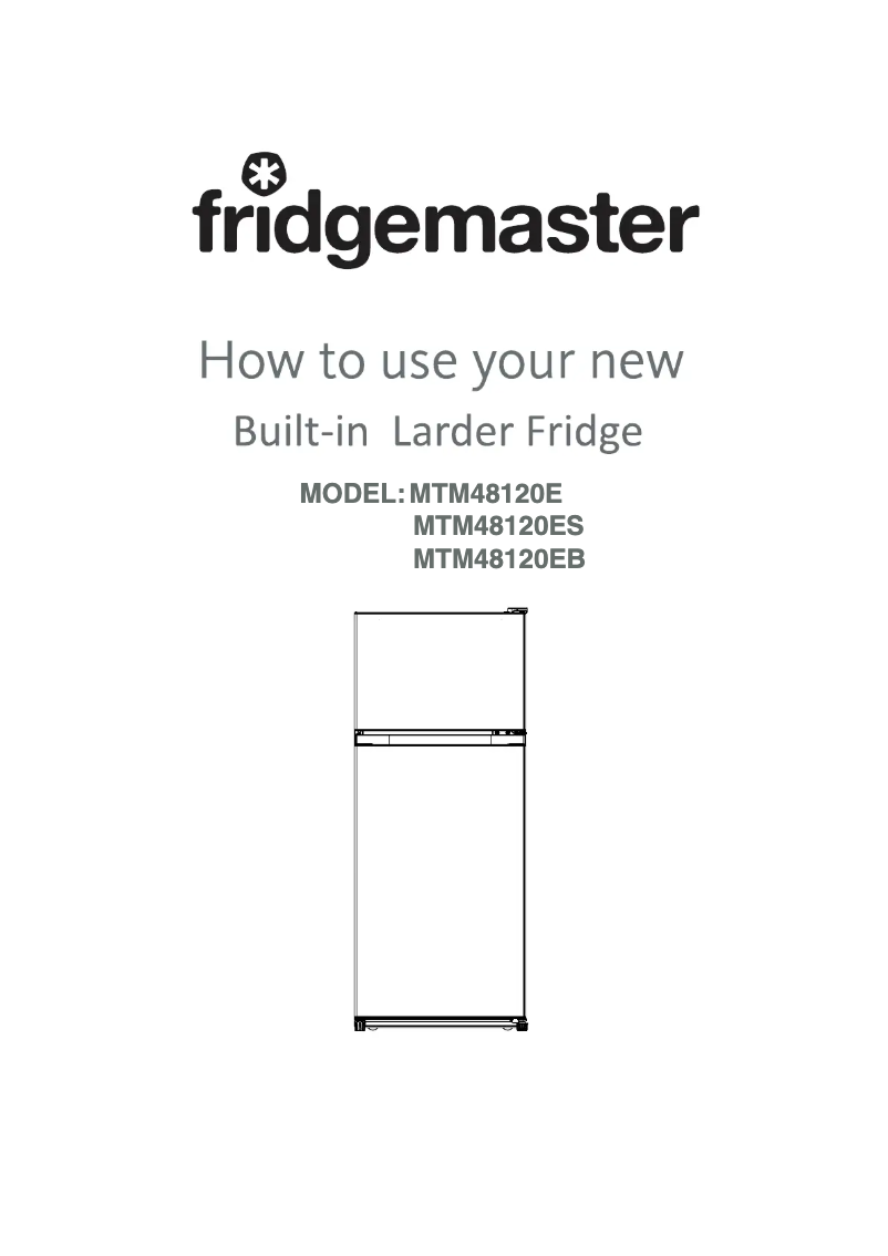 Page n°1 - Manuel utilisateur Fridgemaster MTM48120E