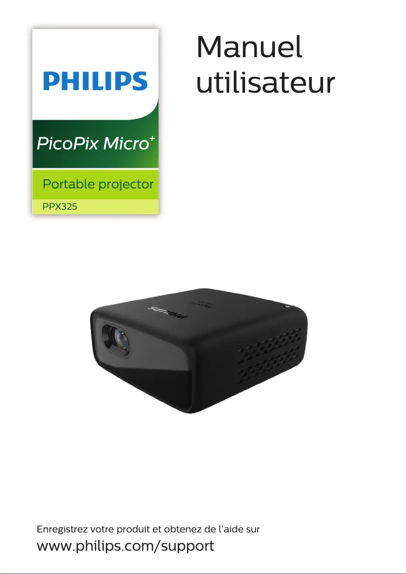 Page n°1 - Manuel utilisateur Philips PicoPix Micro+ PPX325