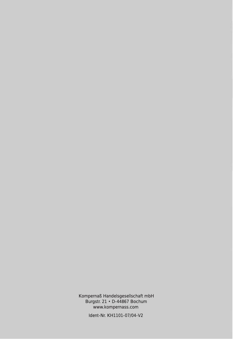 Image de la première page du manuel de l'appareil KH 1101